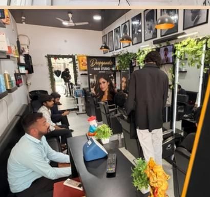 Deep Gawde Hair Studio DigiSpots screen installed