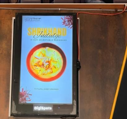 ShreeLeela Restaurant DigiSpots screen installed
